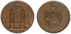 England - Medals & Tokens - Coventry, Warwickshire, halfpenny token 1797 by Kempson 'Remains of Cathedral' - XF