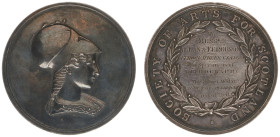 England - Medals & Tokens - 1830/1841 'Prize medal of the Society of Arts for Scotland' - Obv. Woman's bust with Corinthian helmet / Rev. Inscription ...