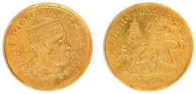 Ethiopia - Kingdom - Haile Selassie I (1930-1936) - first reign - Werk EE1889 (1897) (KM18, Fr.220 - Obv: Emperor's crowned bust right / Rev: Crowned ...