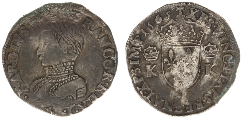 France - Royal (987-1793) - Charles IX (1560-1574) - Teston 1565, Bayonne, 3rd t...