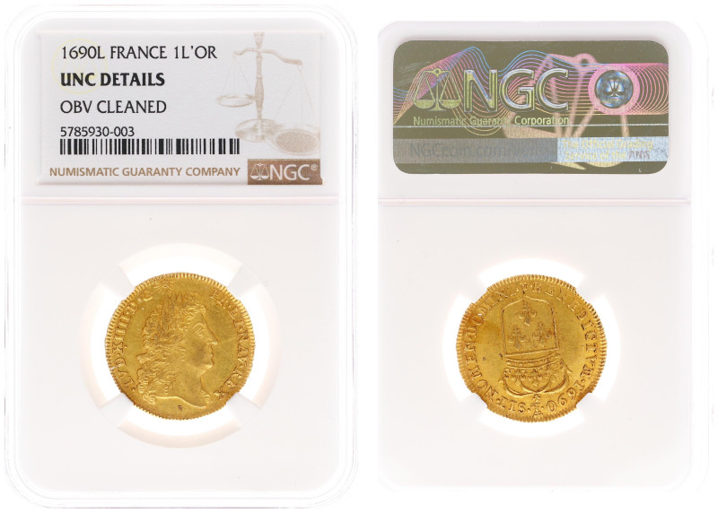 France - Royal (987-1793) - Louis XIV (1643-1715) - Louis d'or à l'écu 1690-L (K...