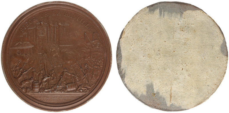 France - Medals, Tokens & Jetons - 1789 - Uniface plaque 'Siege de la Bastille' ...