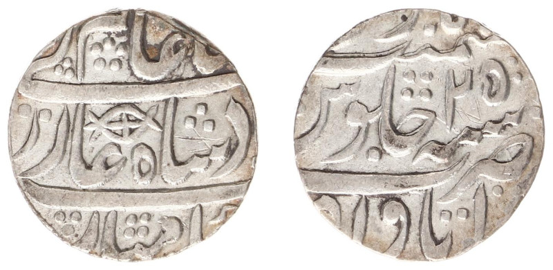 India - Princely States - Awadh - AR rupee i.n.o. Shah Alam II, Itawa, Ry.25 (KM...