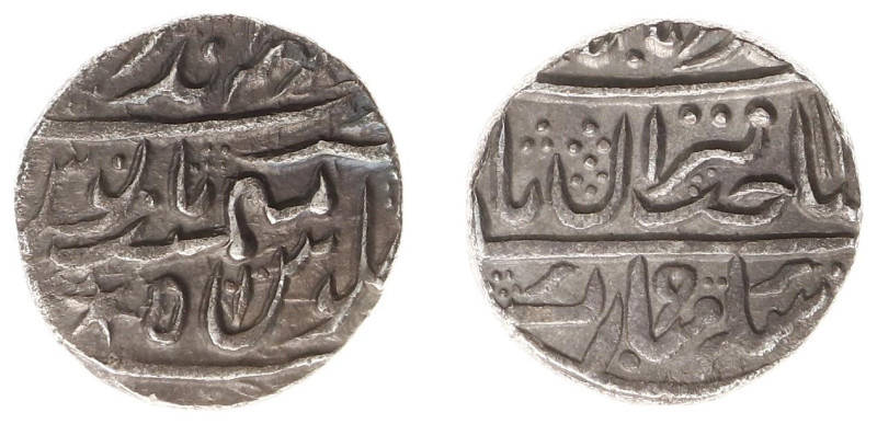 India - Princely States - Bharatpur - AR rupee i.n.o. Muhammad Akbar II, Mahendr...