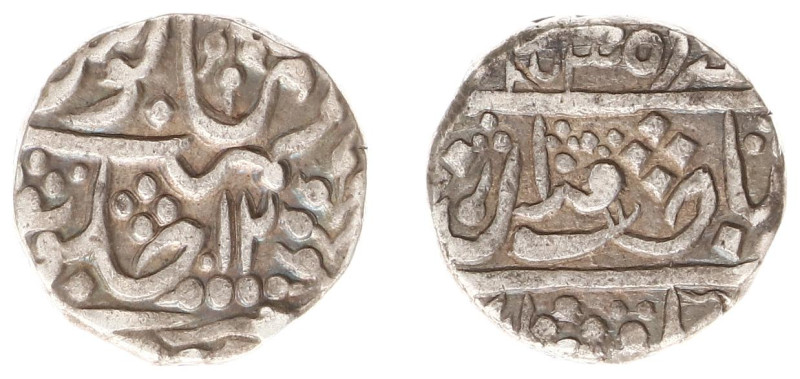 India - Princely States - Karauli - AR rupee i.n.o. Muhammad Akbar II, pseudo mi...