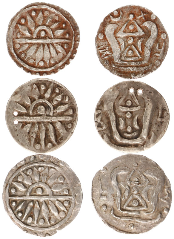 Myanmar/Burma - Pyu Kingdoms - Coins with rising sun, late types - AR Unit NM (S...