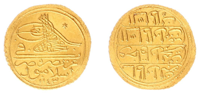 Turkey - Mahmud I (1730-1754) - ½ Zeri Mahbub AH1143 (1730) mintmark ayn be (KM2...