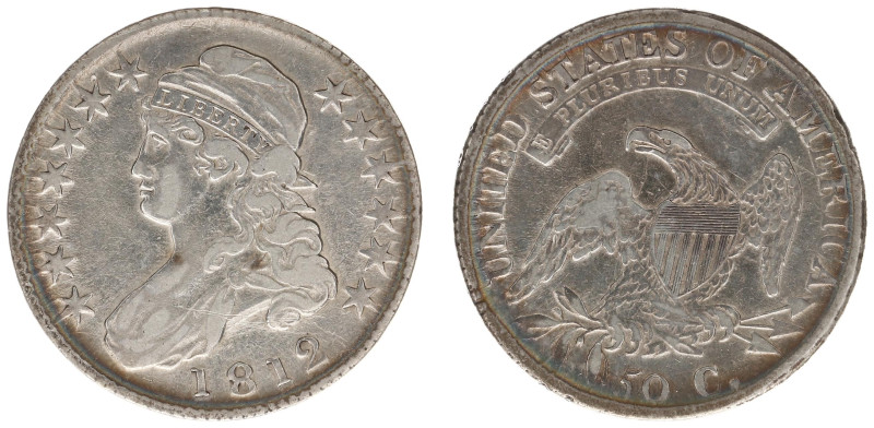 USA - Regular Coinage - Half Dollar 1812 - Capped Bust (KM37) - Obv: Draped Libe...