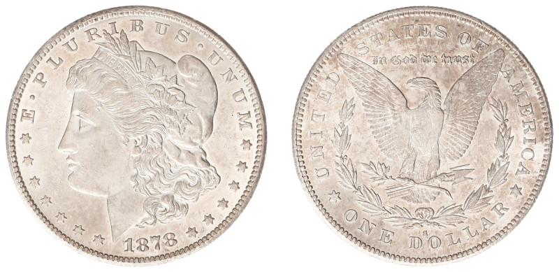 USA - Regular Coinage - Dollar 1878-S, 7 tail feathers - Morgan (KM110) - Obv: L...