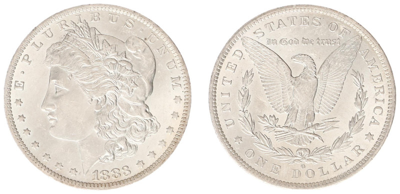 USA - Regular Coinage - Dollar 1883-O Morgan (KM110) - Obv: Laureate liberty hea...