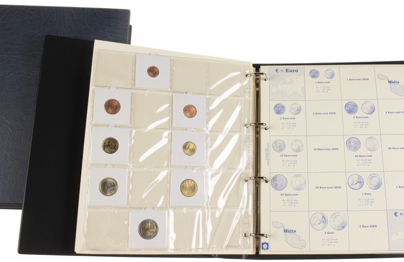 Euro's - 2 albums Euro coins collected by country and denomination Year 2007 and...