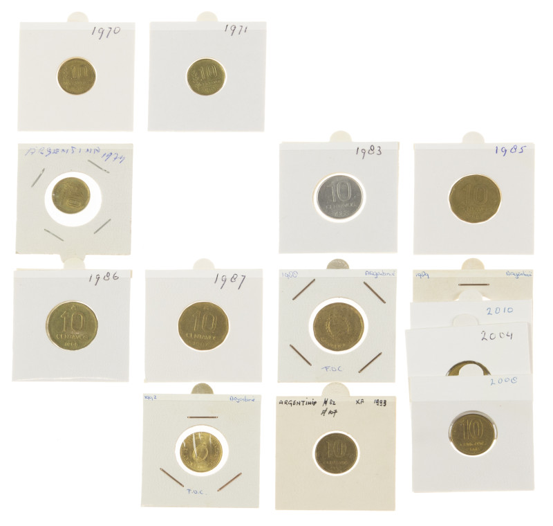 South America - Lot of 3 albums South American coins a.w. Argentina, Mexico and ...