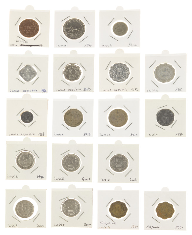 World coins - Two albums coins: Indonesia, Philippines, India, Lebanon, Pakistan...