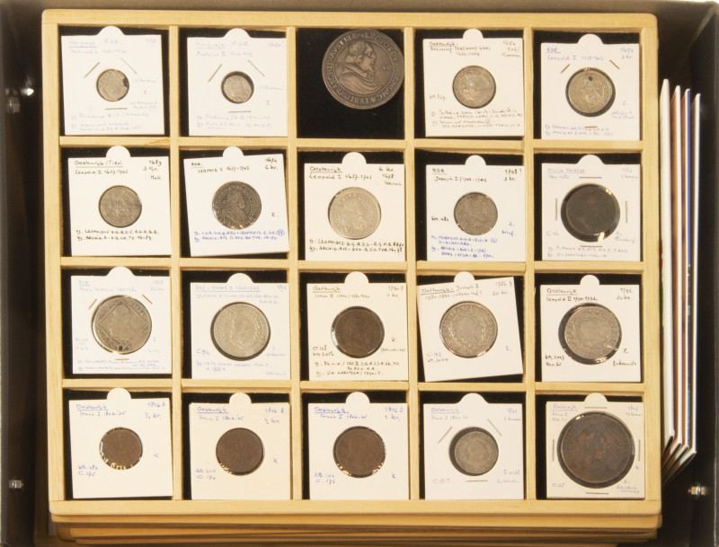 Austria - Super nice collection of Austrian coins on 10 trays in box, from Ferdi...