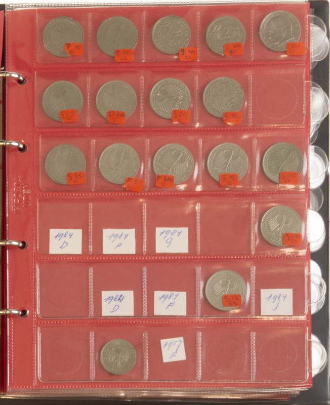 Germany - Collection coins Germany in album incl. many 5 & 10 Marks, silver and ...