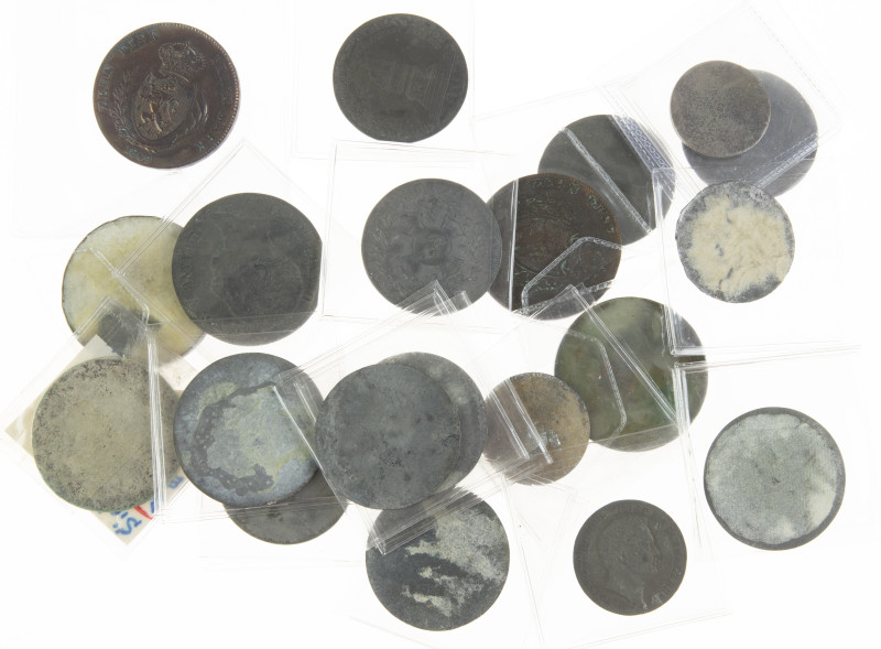 Germany - Lot with 13 pieces uniface (trial)strikes: 7x pewter and 6x galvano of...