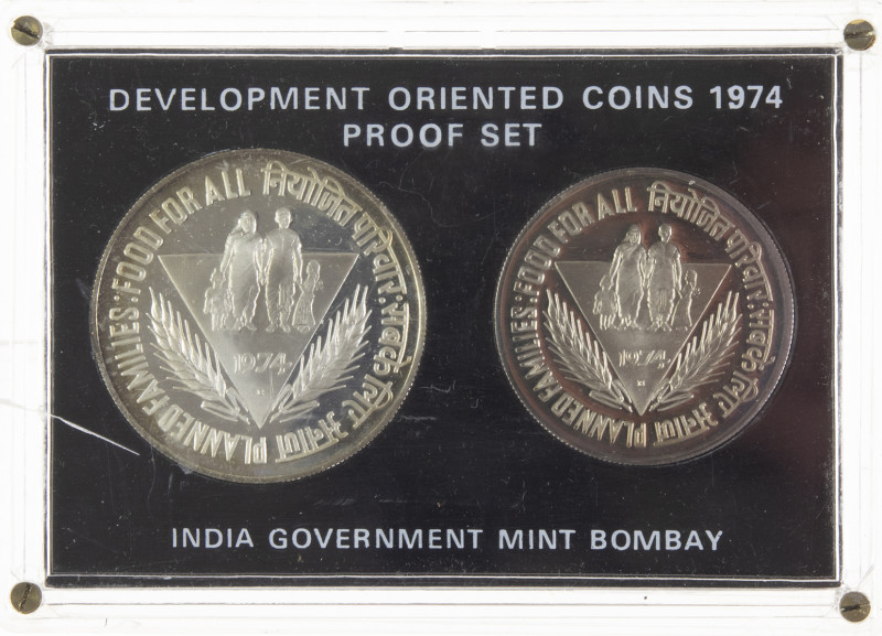 India - Proof coin set India 1974 F.A.O. Planned families PS14