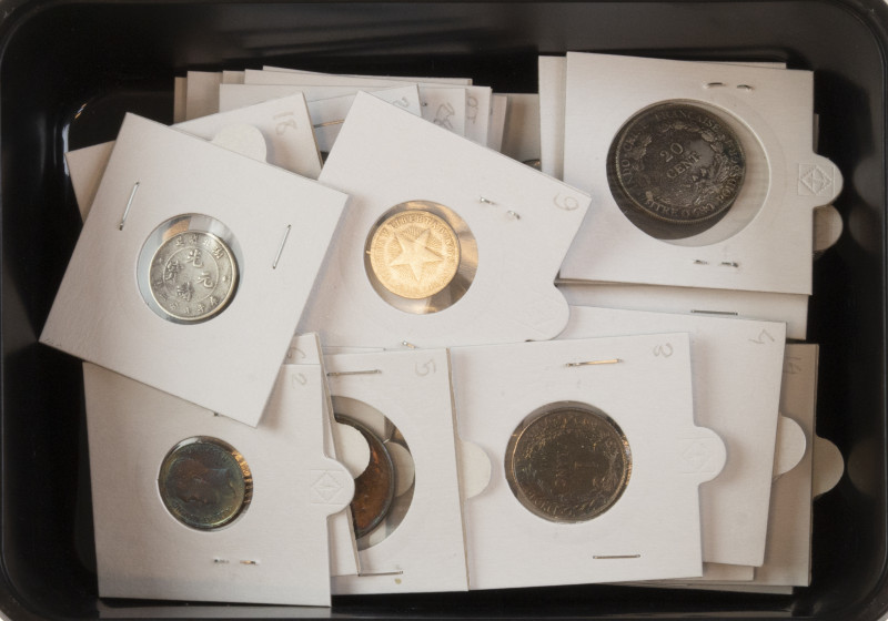 World coins - Lot with appr. 42x various silver world coins, various countries a...