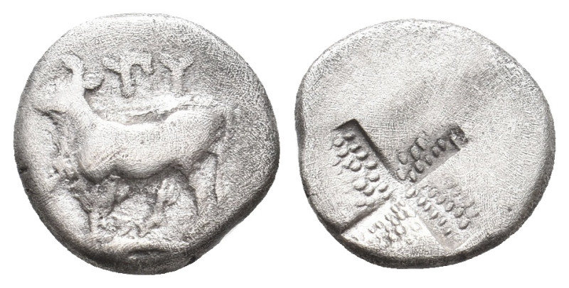 THRACE. Byzantion. (Circa 340-320 BC). AR Hemidrachm. 2.35 g. 12.80 mm.