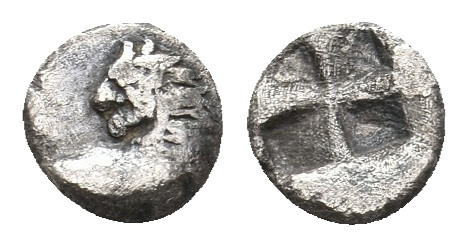 THRACE. Chersonesos. (5th Century BC) AR Hemiobol. 0.19 g. 6 mm.