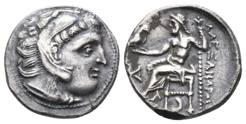 KINGS OF MACEDON. Alexander III 'the Great' (336-323 BC). AR Drachm. 4.35 g. 18....