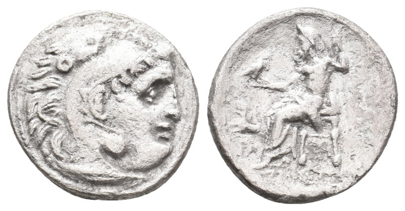 KINGS OF MACEDON. Alexander III 'the Great' (336-323 BC). AR Drachm. 3.56 g. 17....