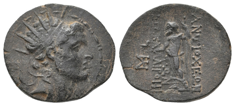 SELEUKID KINGDOM. Antiochos IV Epiphanes. (175-164 BC). Ae. 5.31 g. 20.80 mm.