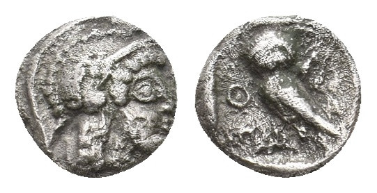 ATTICA. Athens (Circa 454-404 BC). AR Hemiobol. 0.42 g. 7 mm.