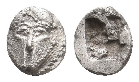 ASIA MINOR. Uncertain. (5th century BC). AR Hemiobol. 0.39 g. 7.30 mm.