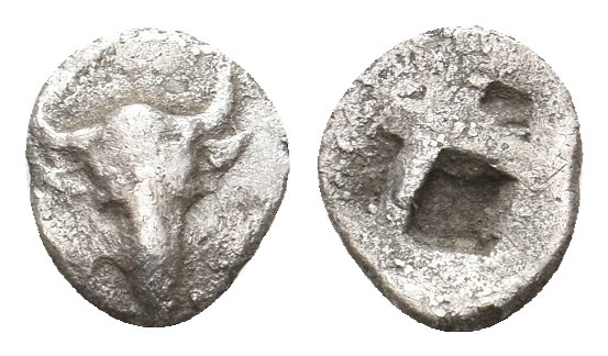 TROAS. Lamponeia. (Circa 500-450 BC). AR Hemiobol. 0.34 g. 8.40 mm.