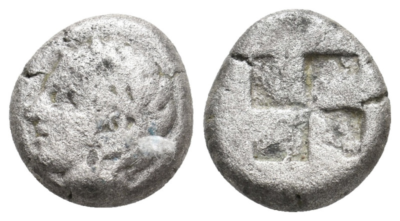 LESBOS. Uncertain. (Circa 550-480 BC). AR Drachm. 3.62 g. 14.25 mm.