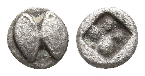 LESBOS. Uncertain mint. (Circa 500-450 BC). BI Tetartemorion. 0.28 g. 6.30 mm.