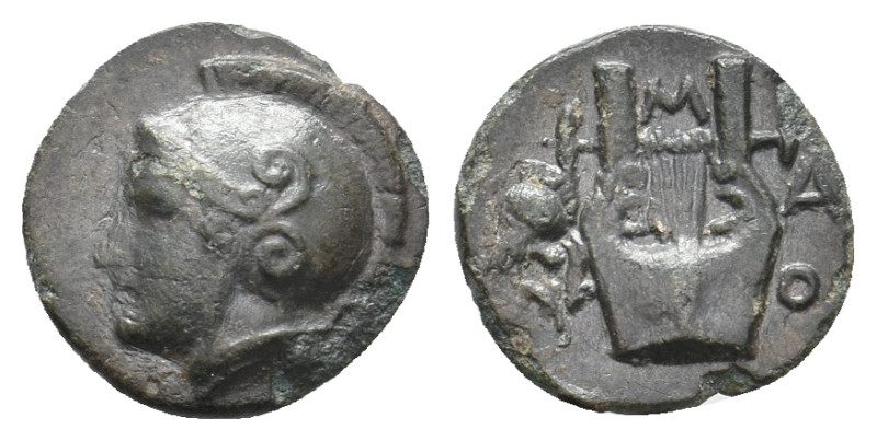 LESBOS. Methymna. (Circa 330 BC.) Ae. 0.86 g. 11.20 mm.