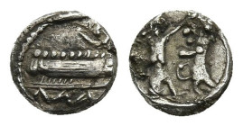 PHOENICIA. Sidon. Mazaios. Satrap of Eber Nari. (Circa 353-333 BC). AR Obol. 0.61g. 7.7 mm.