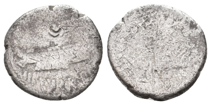 MARK ANTONY, 32-31 AD. AR, Denarius. Patrae(?). 2.91 g. 16.50 mm. Legionary issu...