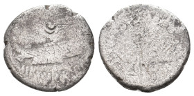 MARK ANTONY, 32-31 AD. AR, Denarius. Patrae(?). 2.91 g. 16.50 mm. Legionary issue.