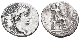 TIBERIUS, 14-37 AD. AR, Denarius, "Tribute Penny" type (18-35). Lugdunum (Lyon). 3.64 g. 18 mm.