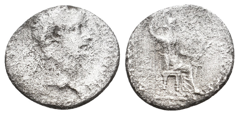 TIBERIUS, 14-37 AD. AR, Denarius. Lugdunum (Lyon). 3.27 g. 18 mm.