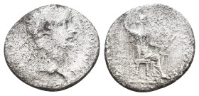 TIBERIUS, 14-37 AD. AR, Denarius. Lugdunum (Lyon). 3.27 g. 18 mm.