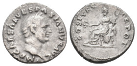 VESPASIAN, 69-79 AD. AR, Denarius. Rome. 2.93 g. 18.10 mm.