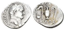 VESPASIAN, 69-79 AD. AR, Denarius. Rome. 3.32 g. 18.90 mm.