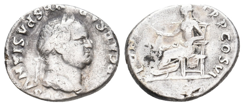 VESPASIAN, 69-79 AD. AR, Denarius. Rome. 3.48 g. 17.80 mm.