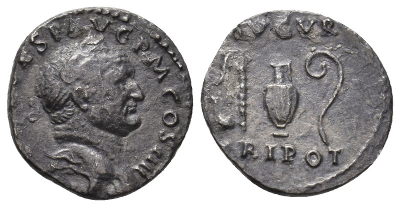 VESPASIAN, 69-79 AD. AR, Denarius. Rome. 2.66 g. 17.65 mm.