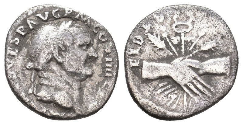 VESPASIAN, 69-79 AD. AR, Denarius. Rome. 2.74 g. 19 mm.