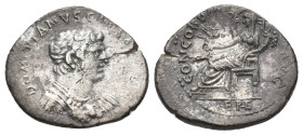 DOMITIAN Caesar, 69-81 AD. AR, Denarius. Ephesus. 2.60 g. 19.70 mm.