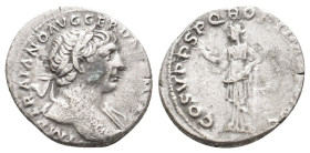 TRAJAN, 98-117 AD. AR, Denarius. Rome. 3.05 g. 18.80 mm.