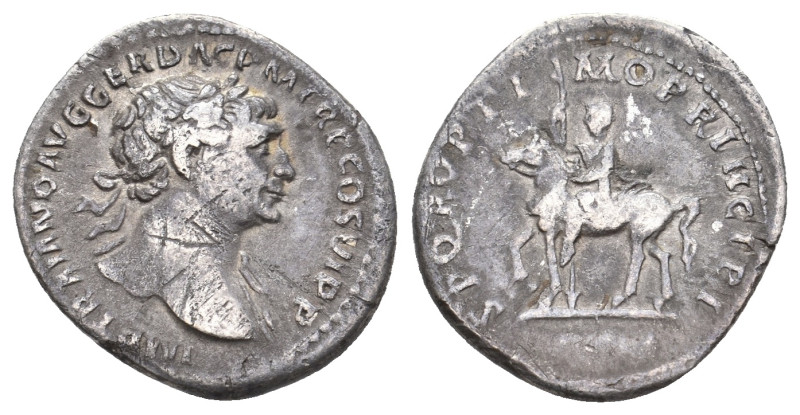 TRAJAN, 98-117 AD. AR, Denarius. Rome. 2.91 g. 19.90 mm.