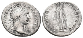 TRAJAN, 98-117 AD. AR, Denarius. Rome. 3.23 g. 19.50 mm.