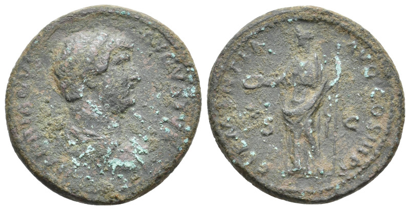 HADRIAN, 117-138 AD. AE, Dupondius. Rome. 14.03 g. 28 mm.