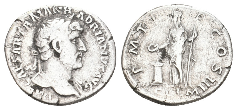 HADRIAN, 117-138 AD. AR, Denarius. Rome. 3.22 g. 19.10 mm.